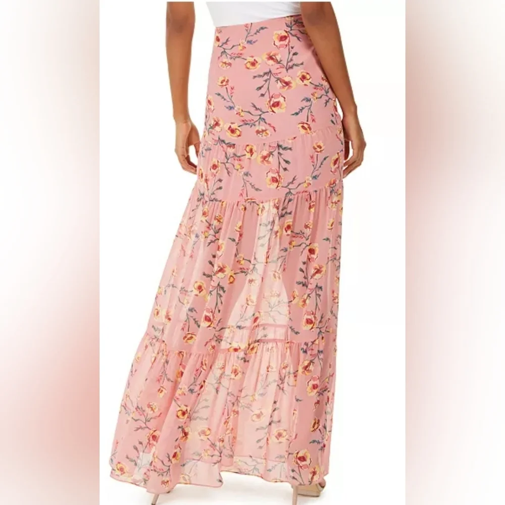 Rachel Zoe Rilo Printed Tiered Skirt‎ Maxi SIZE 8 #022